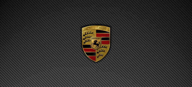Porsche Badge Logo Carbon Fiber Wallpaper 1440×900